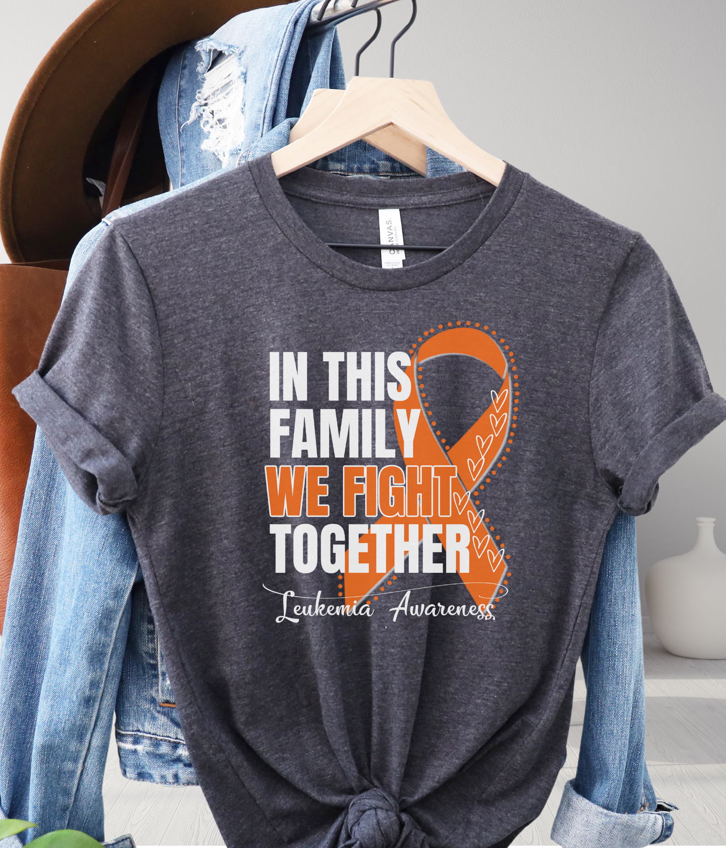 Leukemia Awareness Shirt- In This Family We Fight Together