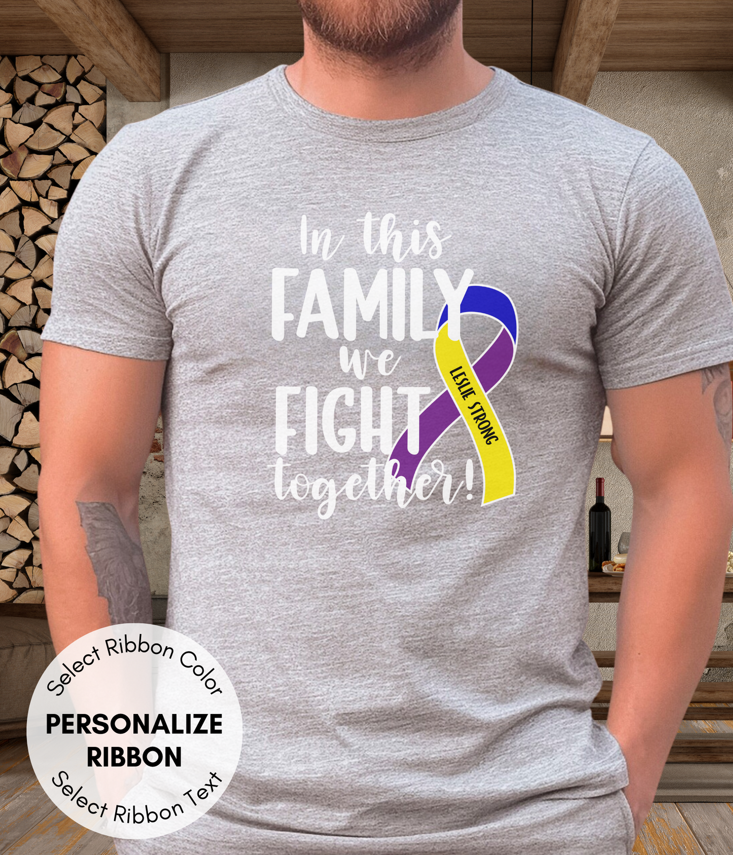Bladder Cancer Shirt Personalized- In This Family We Fight Together