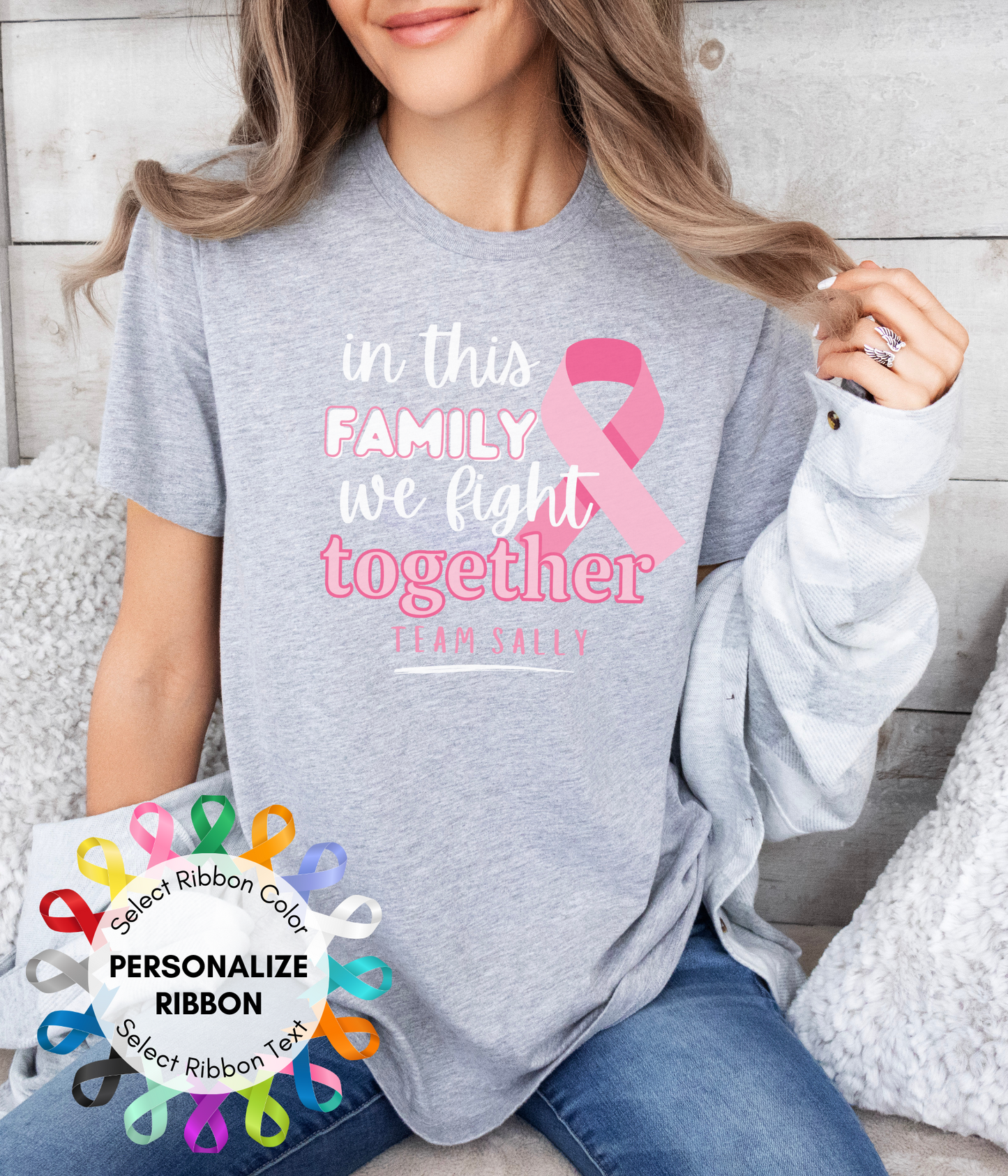 Cancer Shirt Personalized- In This Family We Fight Together
