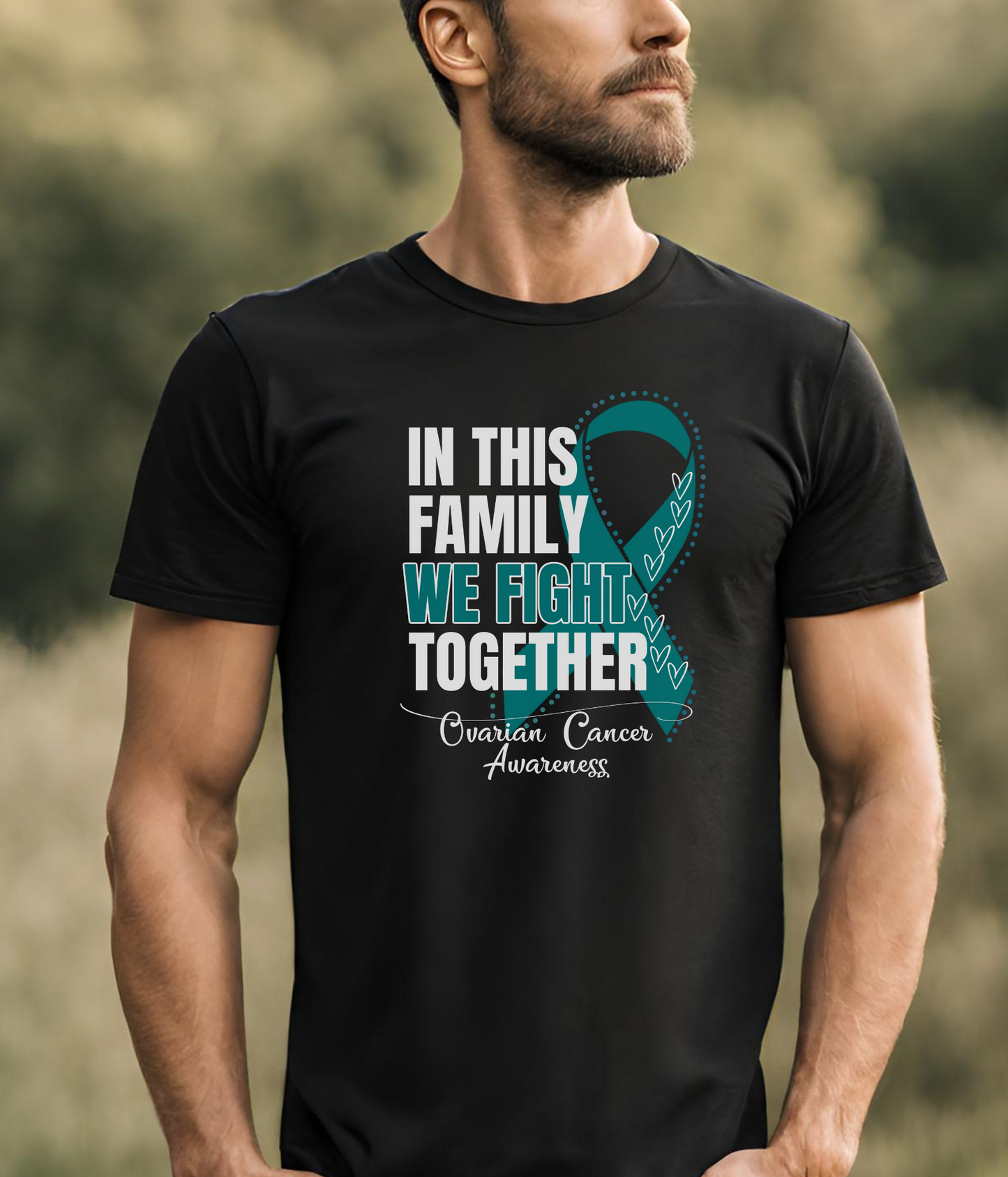 Ovarian Cancer Awareness Shirt- In This Family We Fight Together