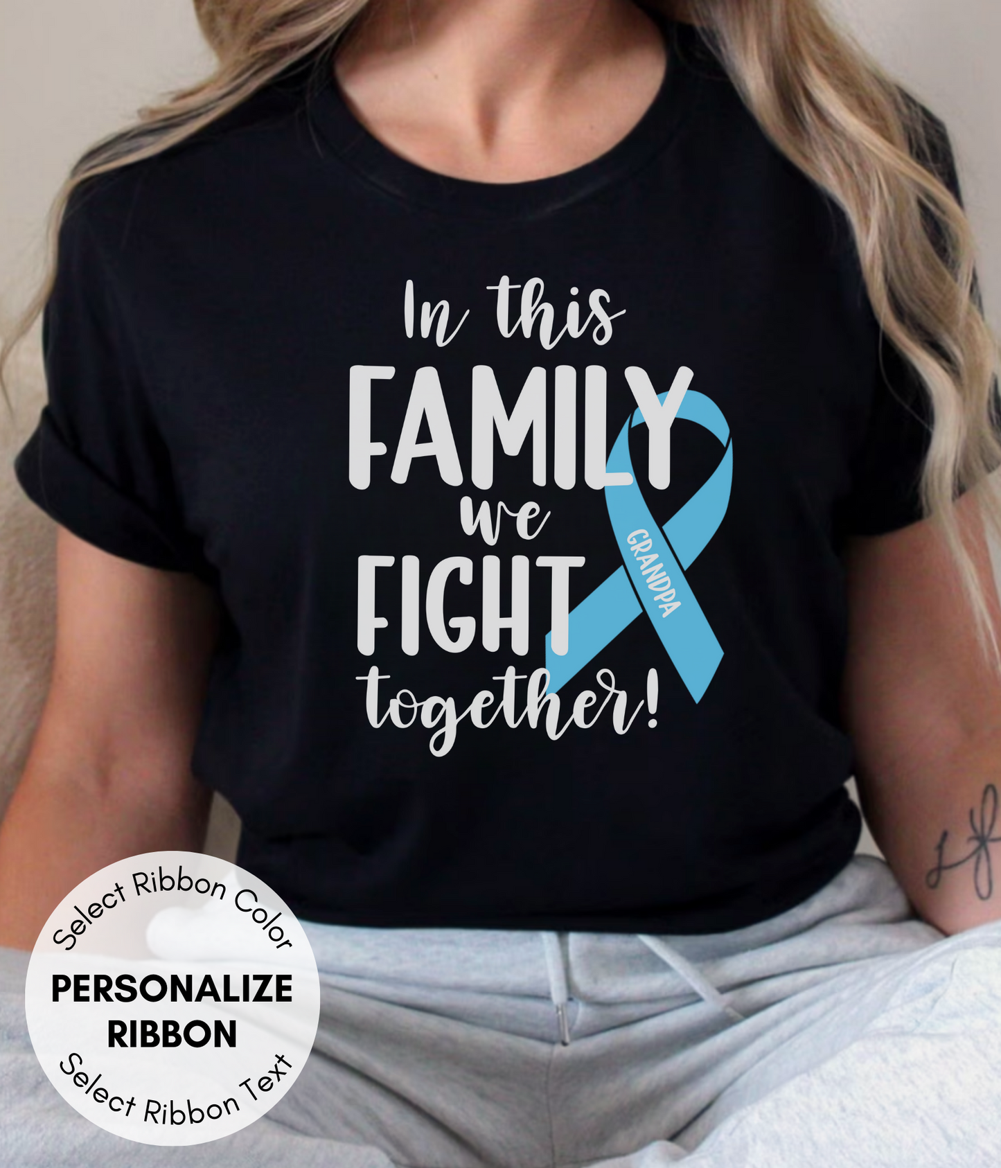 Prostate Cancer Shirt Personalized- In This Family We Fight Together