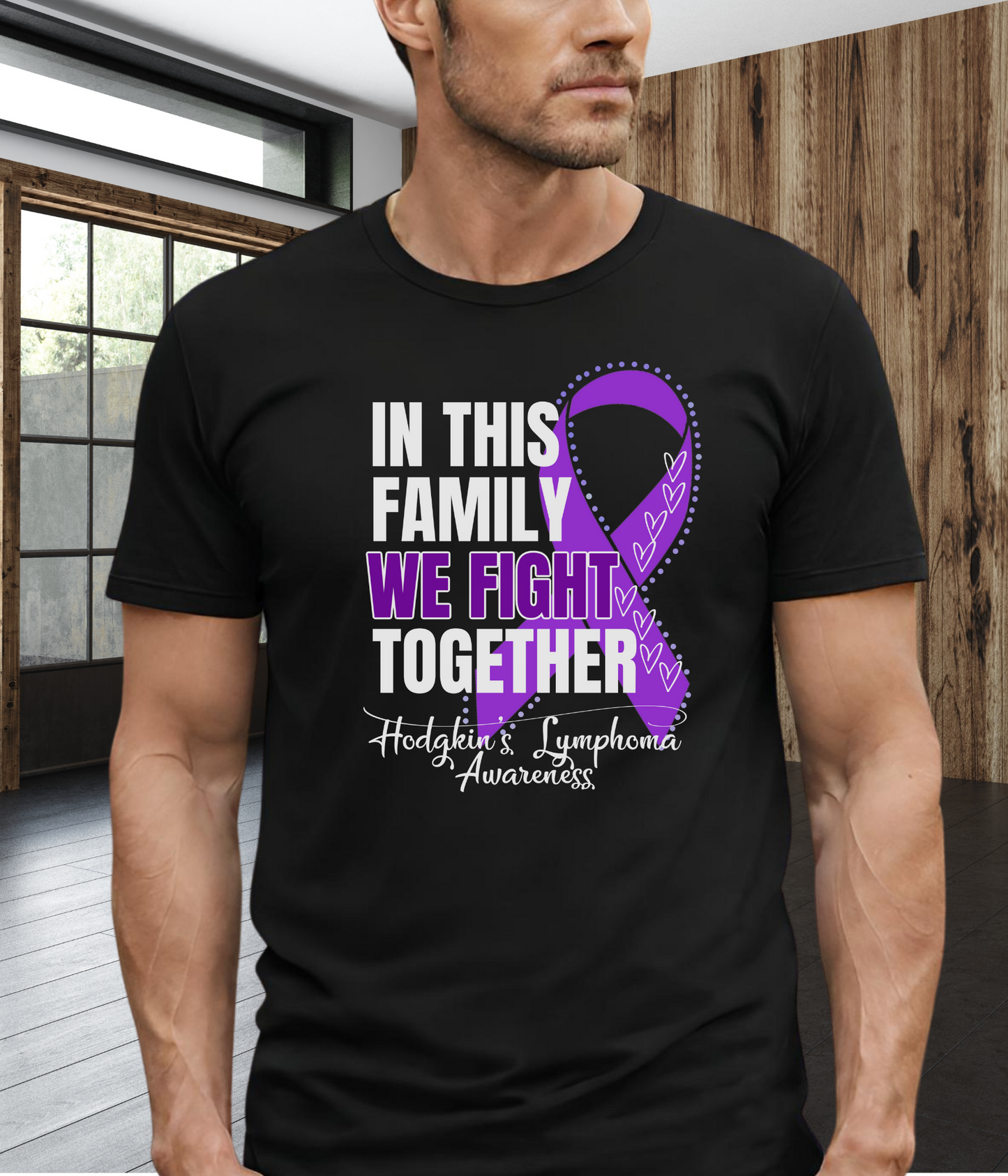 Hodgkin's Lymphoma Awareness Shirt- In This Family We Fight Together