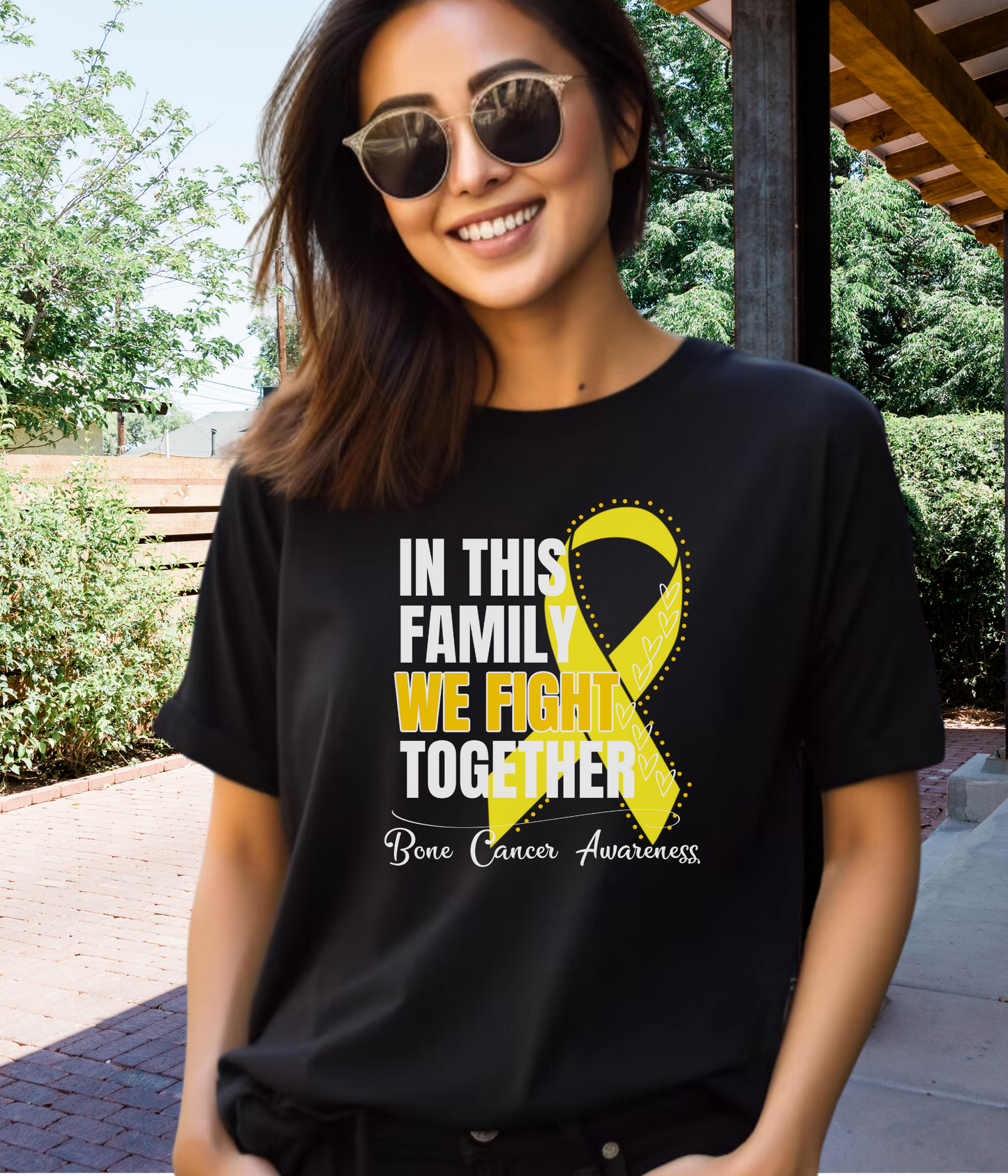 Bone Cancer Awareness Shirt- In This Family We Fight Together