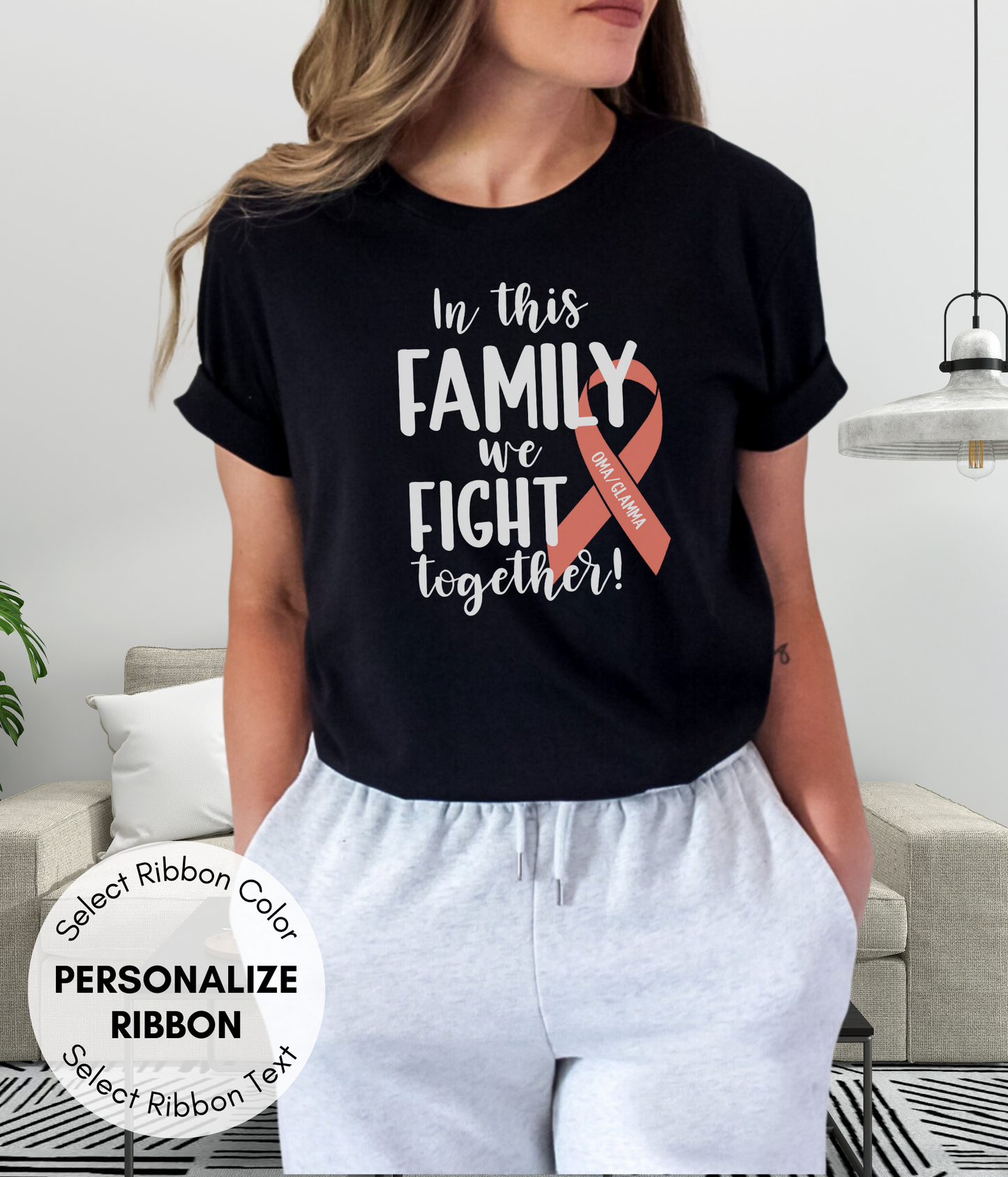 Endometrial Cancer Shirt Personalized- In This Family We Fight Together