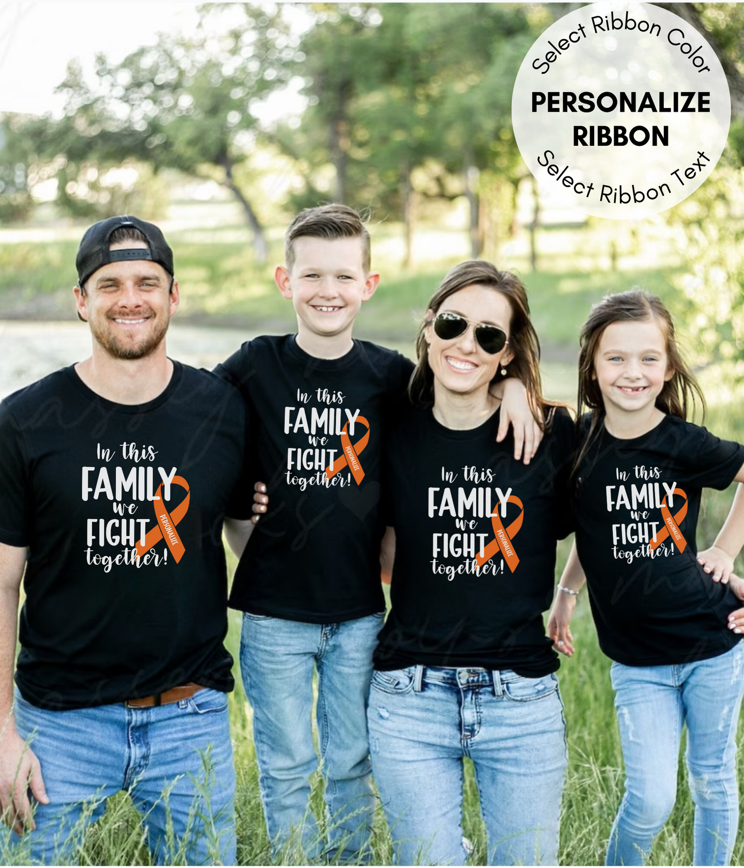 Leukemia Shirt Personalized- In This Family We Fight Together