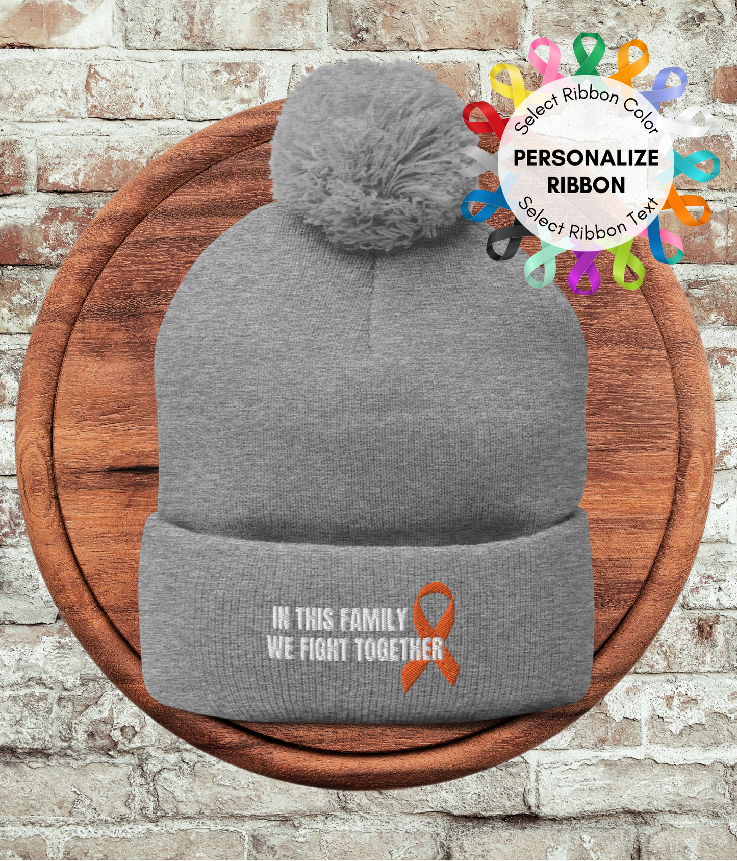Personalized Awareness Ribbon Winter Hat