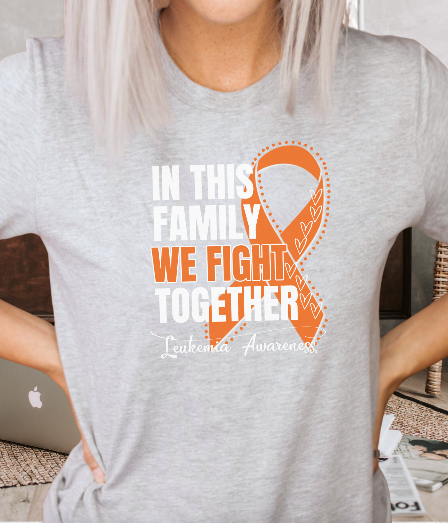 Leukemia Awareness Shirt- In This Family We Fight Together