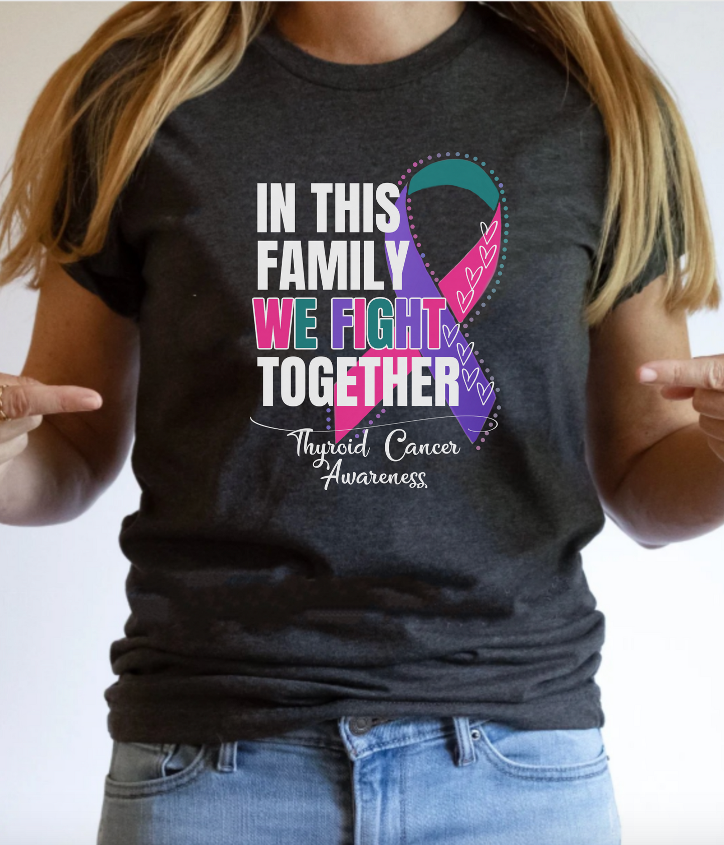 Thyroid Cancer Awareness Shirt- In This Family We Fight Together