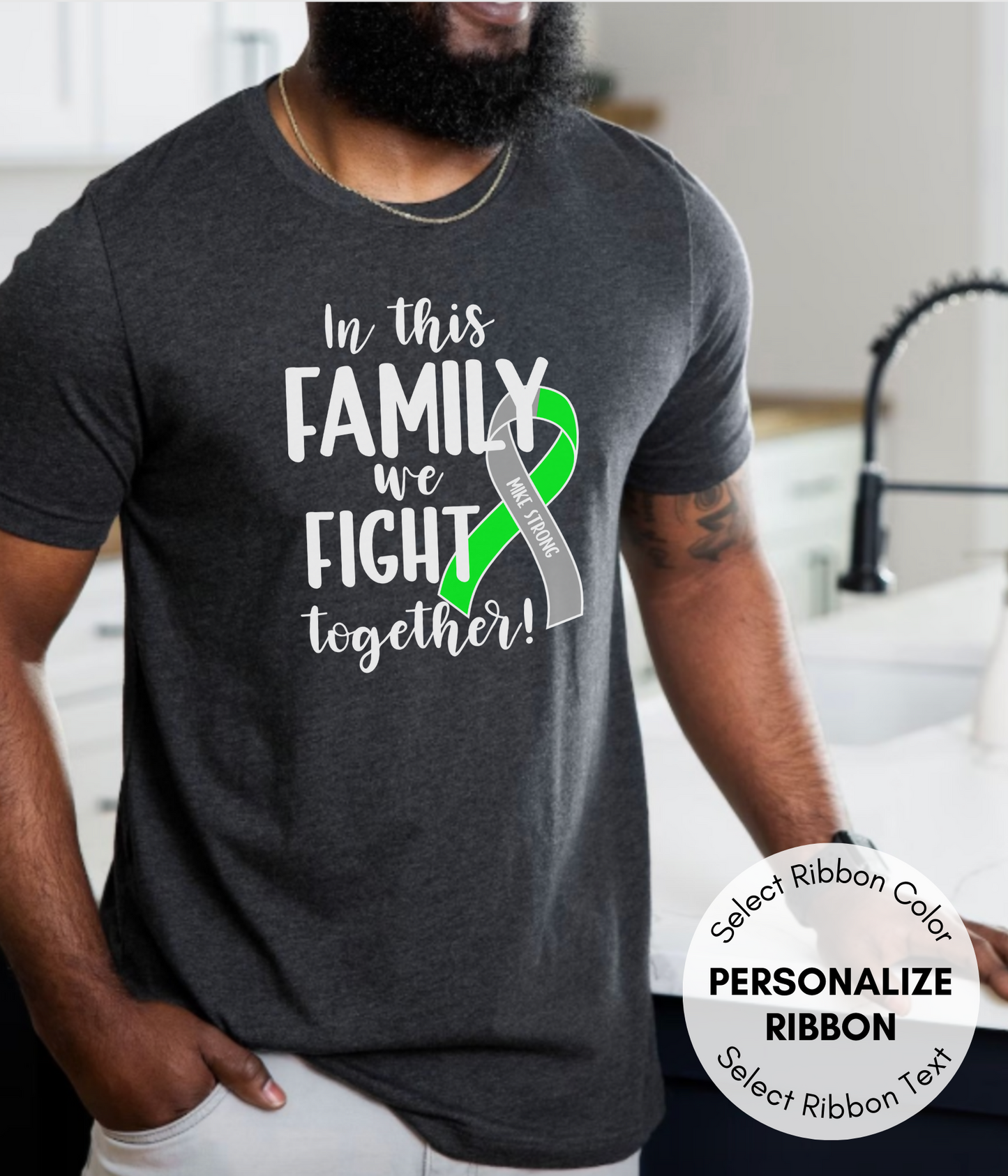 CNS Lymphoma Shirt Personalized- In This Family We Fight Together
