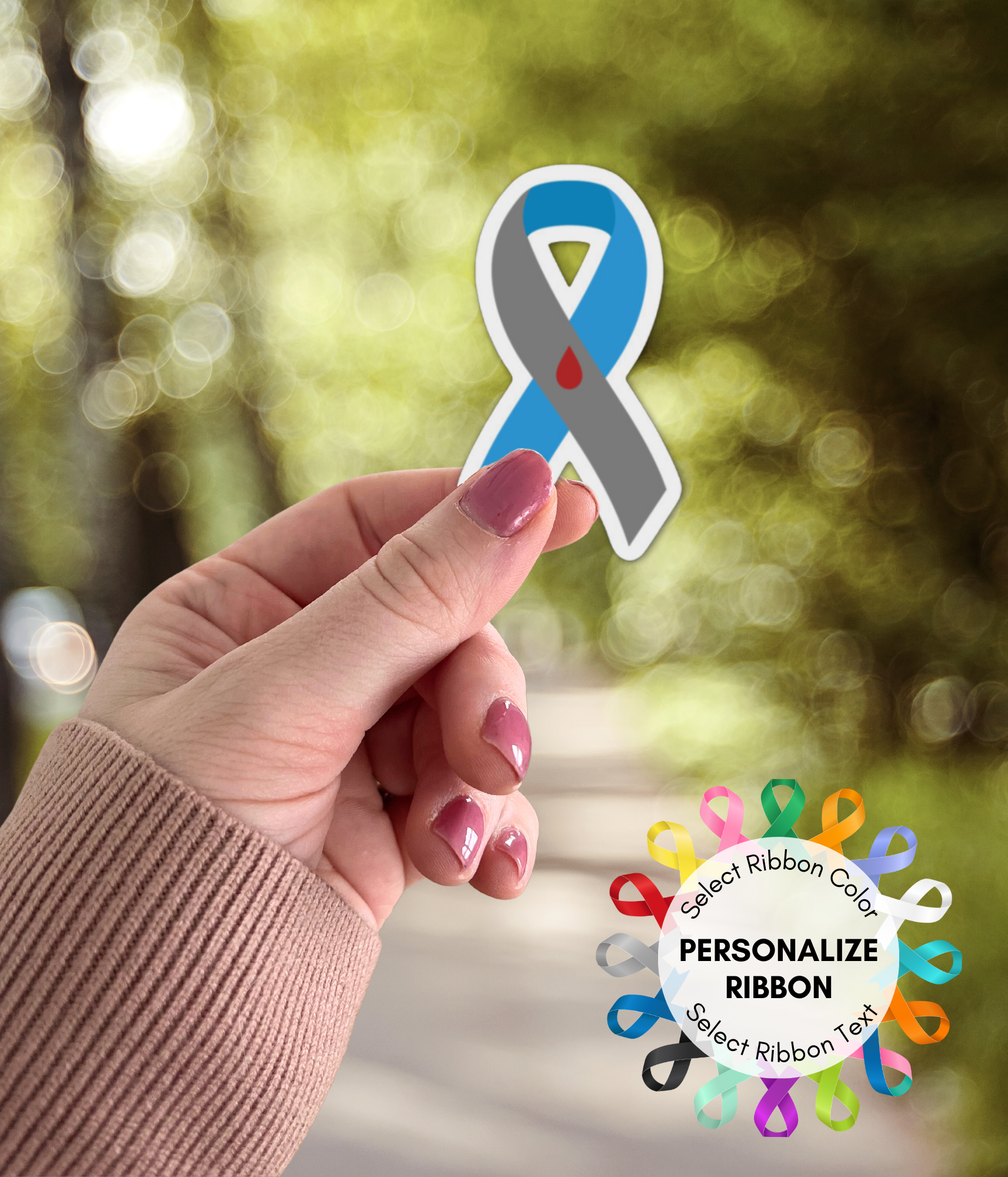 Personalized Awareness Ribbon Sticker – THE TOGETHER FIGHT
