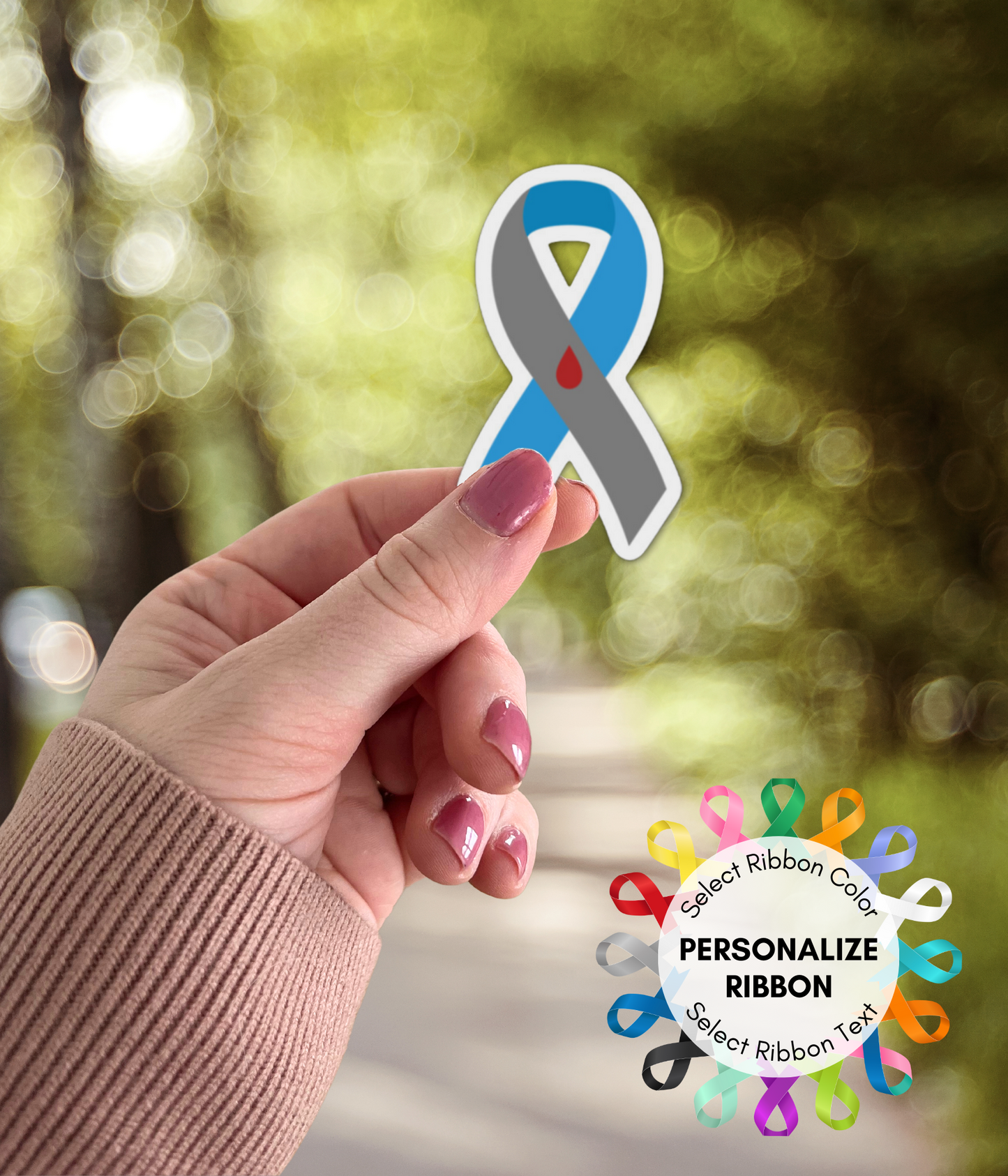 Personalized Awareness Ribbon Sticker