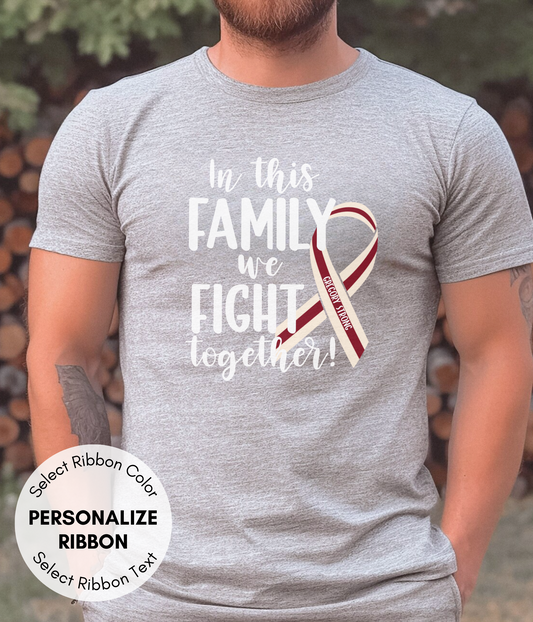 Laryngeal Cancer Shirt Personalized- In This Family We Fight Together