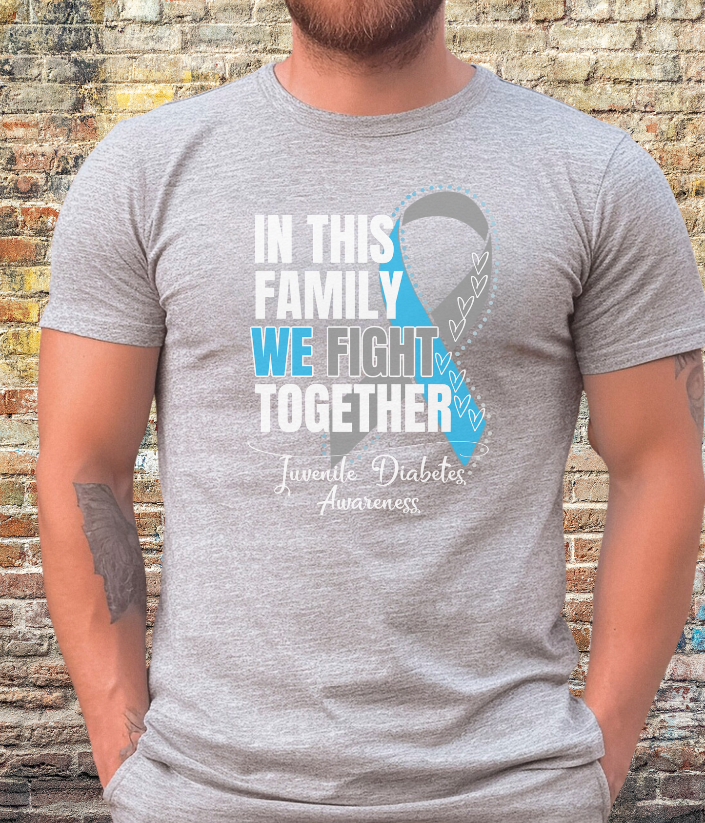 Juvenile Diabetes Awareness Shirt- In This Family We Fight Together