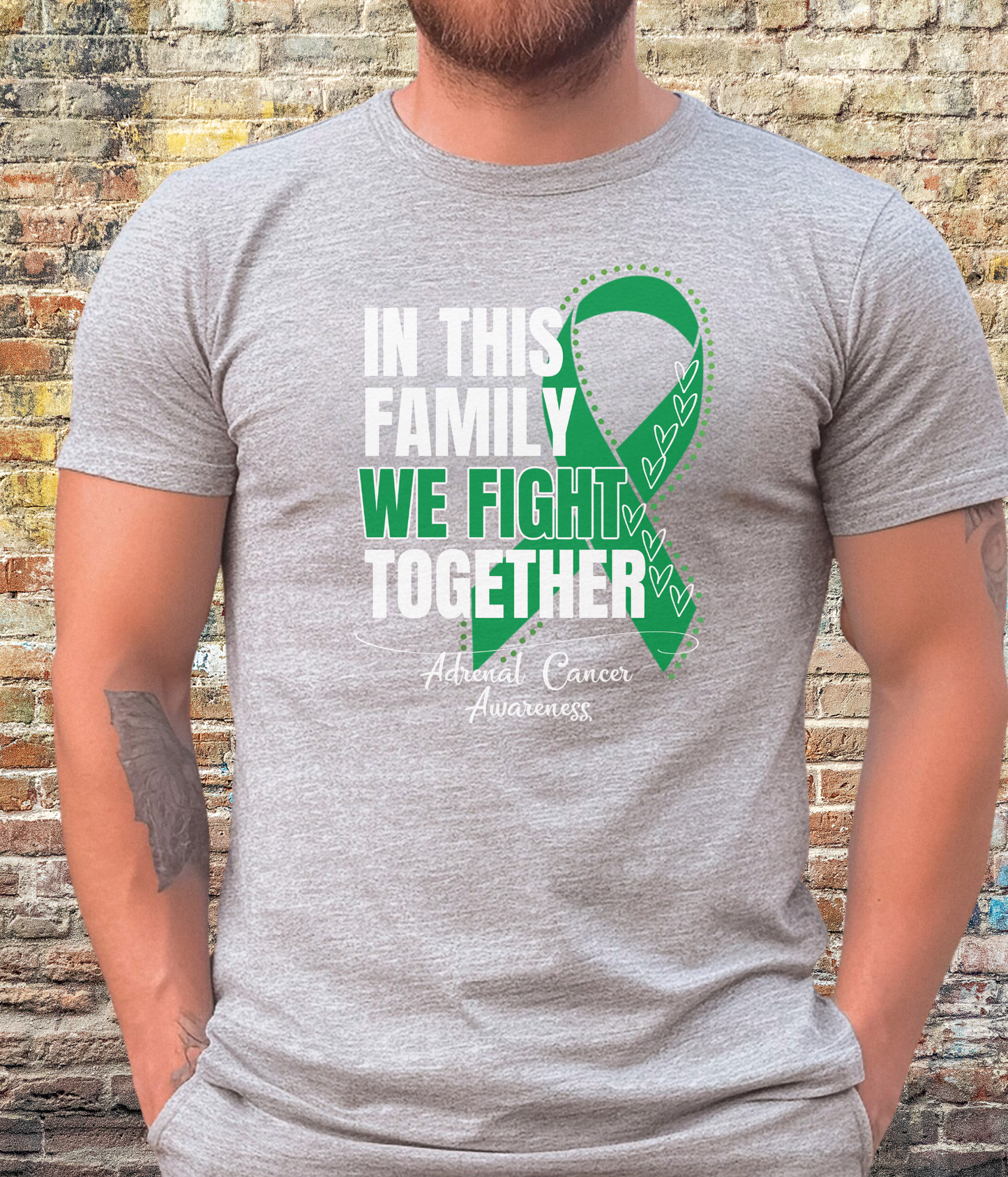 Adrenal Cancer Awareness Shirt- In This Family We Fight Together