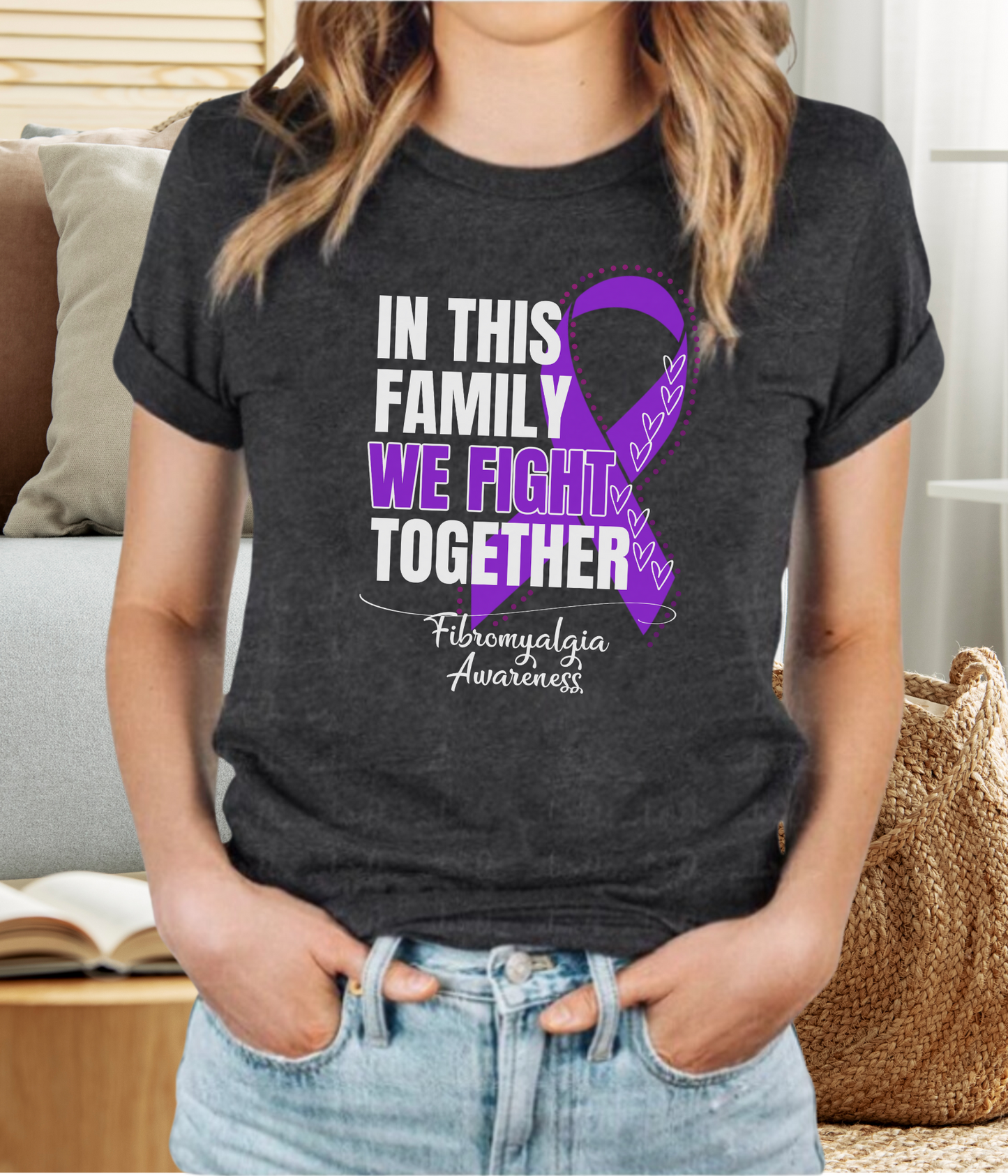 Fibromyalgia Awareness Shirt- In This Family We Fight Together