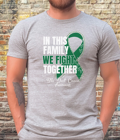 Bile Duct Cancer Awareness Shirt- In This Family We Fight Together