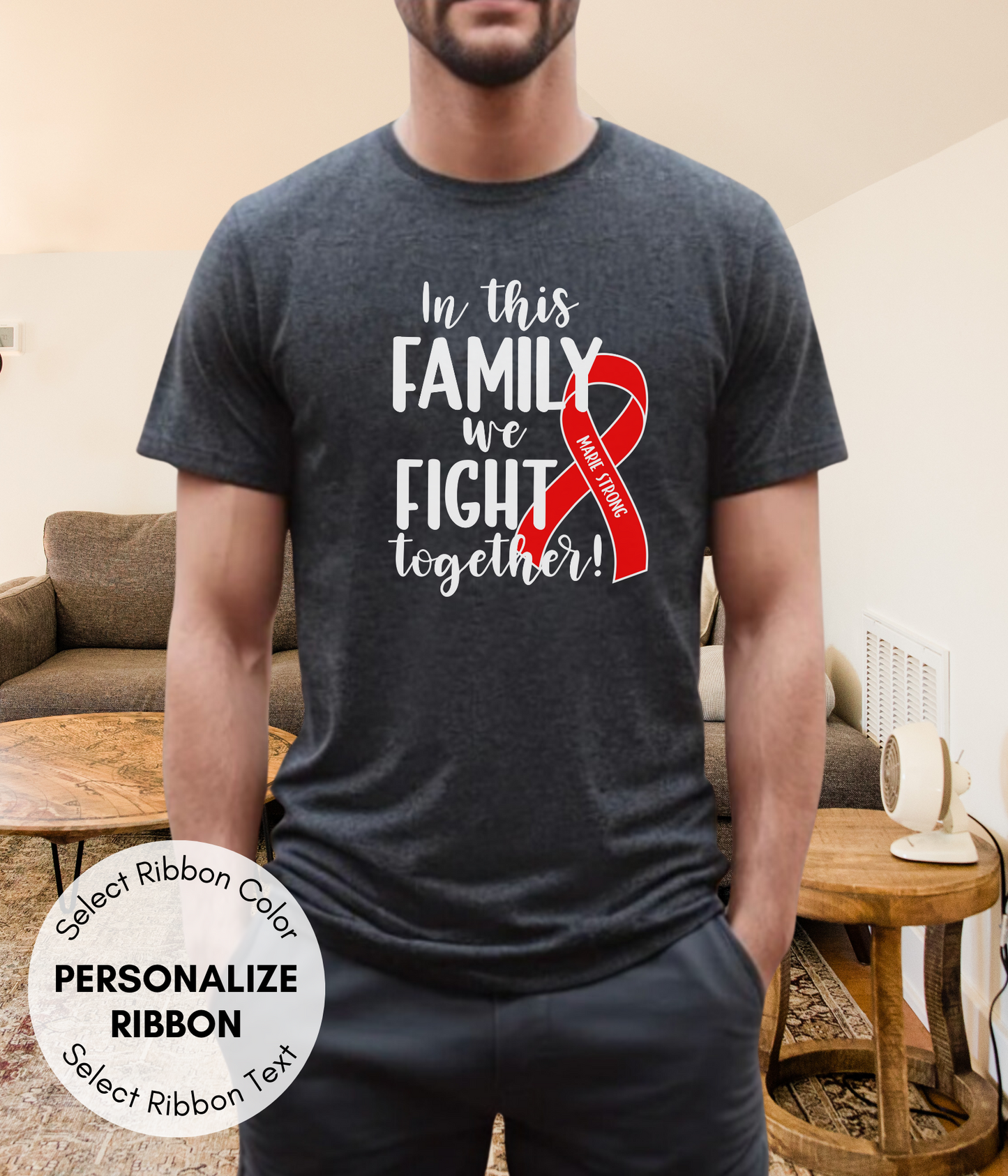 Heart Disease Shirt Personalized- In This Family We Fight Together