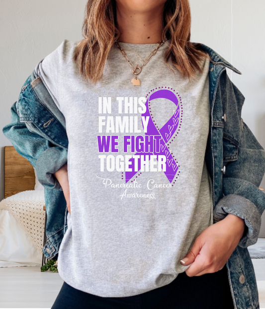 Pancreatic Cancer Awareness Shirt- In This Family We Fight Together