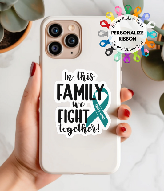 Personalized  Disease Ribbon Sticker