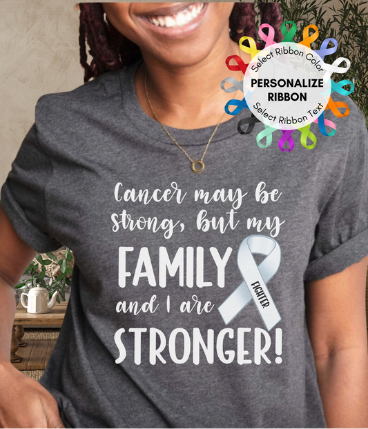 Stronger- Personalized Ribbon Family Shirt
