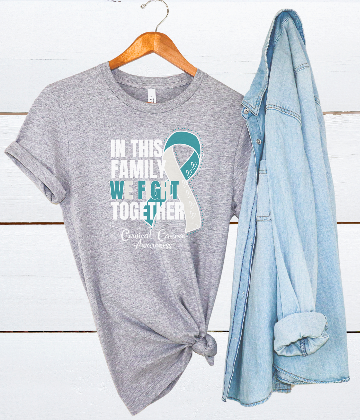 Cervical Cancer Awareness Shirt- In This Family We Fight Together