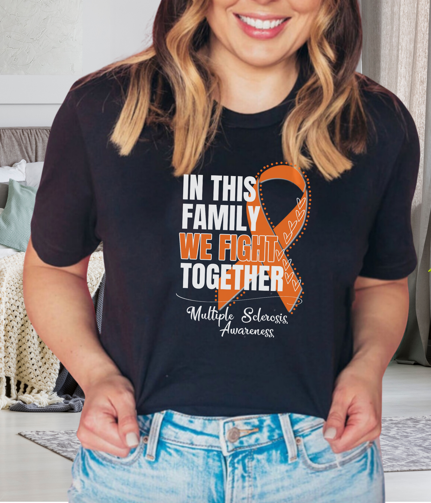 Multiple Sclerosis Awareness Shirt- In This Family We Fight Together