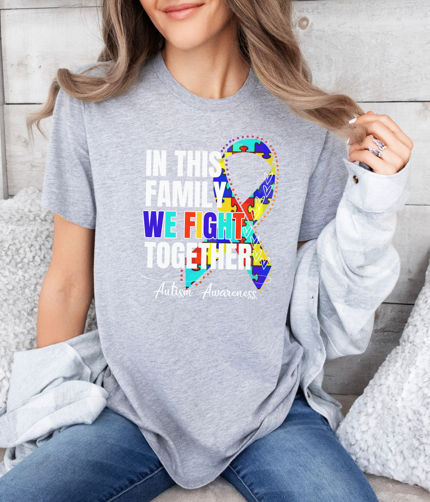 Autism Awareness Shirt- In This Family We Fight Together