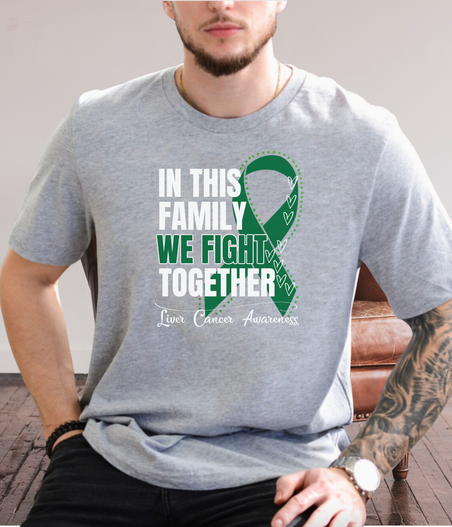 Liver Cancer Awareness Shirt- In This Family We Fight Together