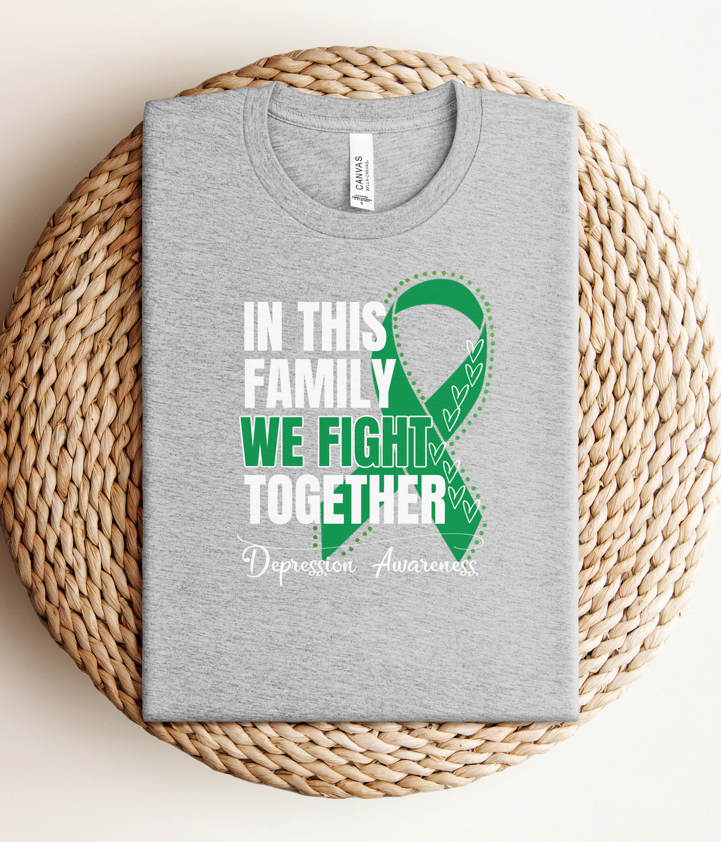 Depression Awareness Shirt- In This Family We Fight Together