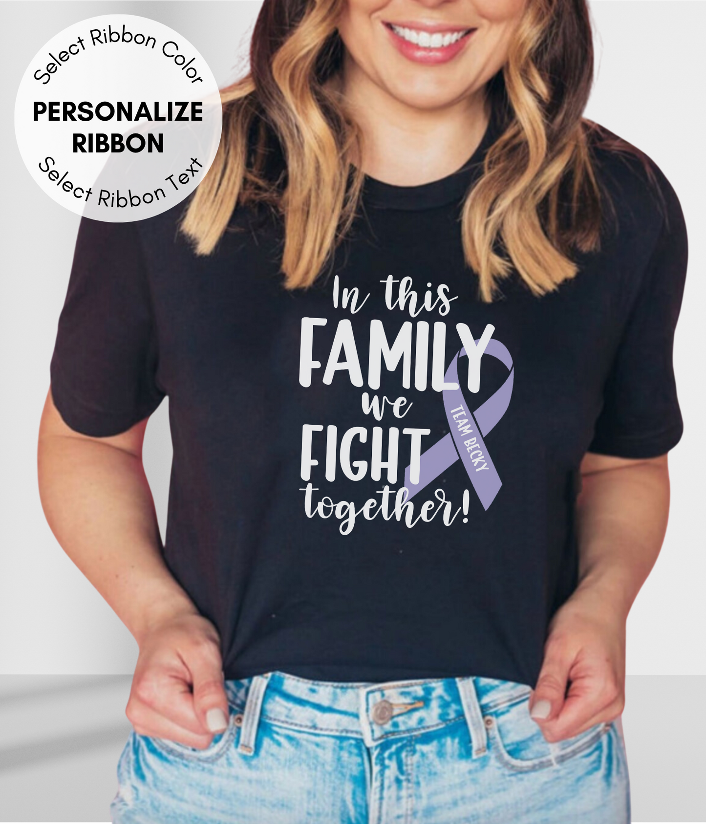 Stomach Cancer Shirt Personalized- In This Family We Fight Together