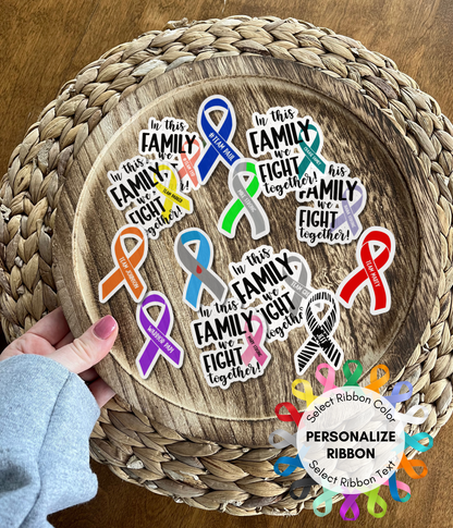 Customizable Family Support Ribbon Decal