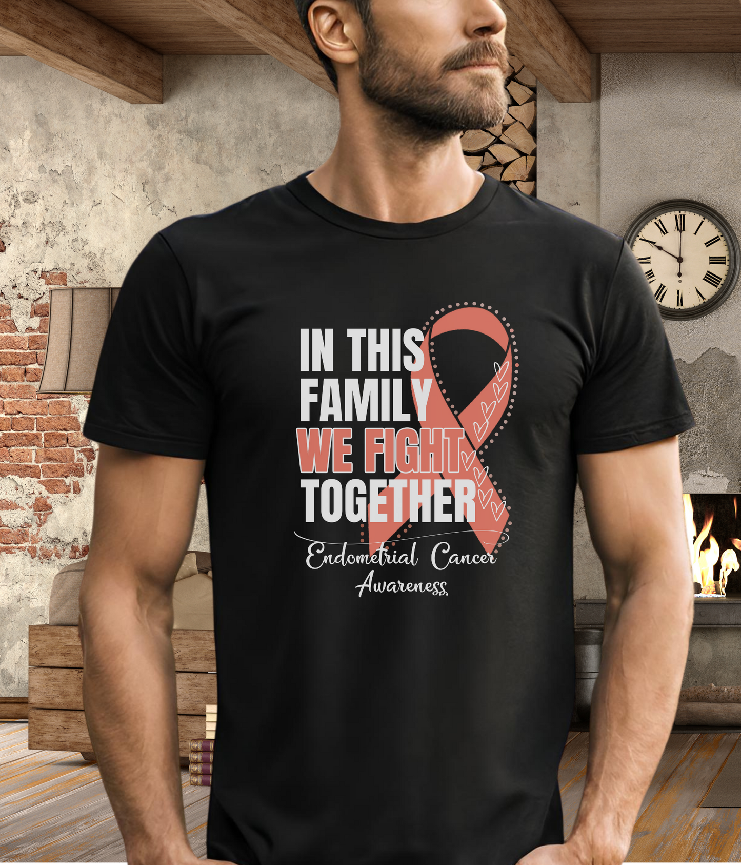 Endometrial Cancer Awareness Shirt- In This Family We Fight Together