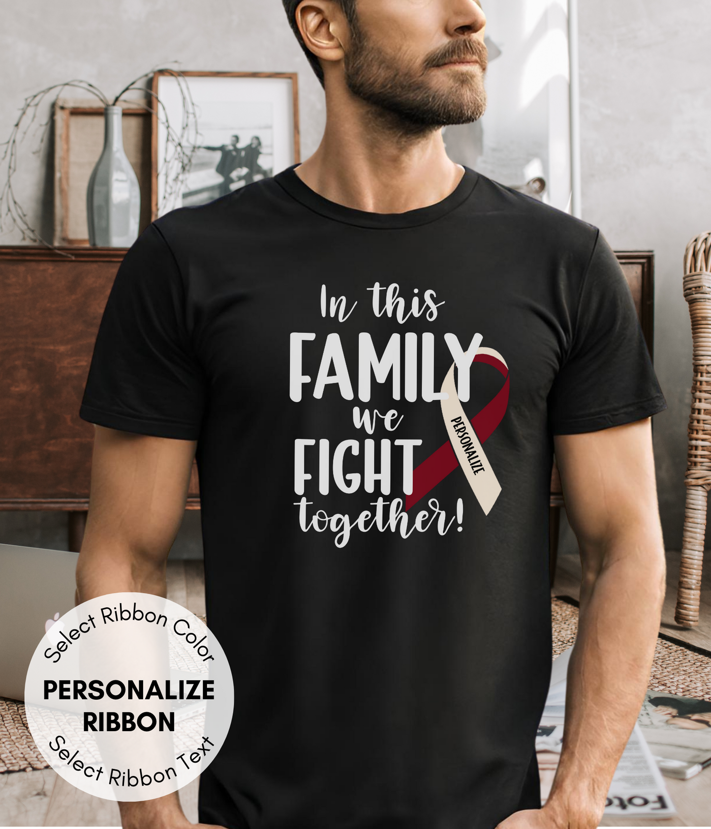 Head & Neck Cancer Shirt Personalized- In This Family We Fight Together