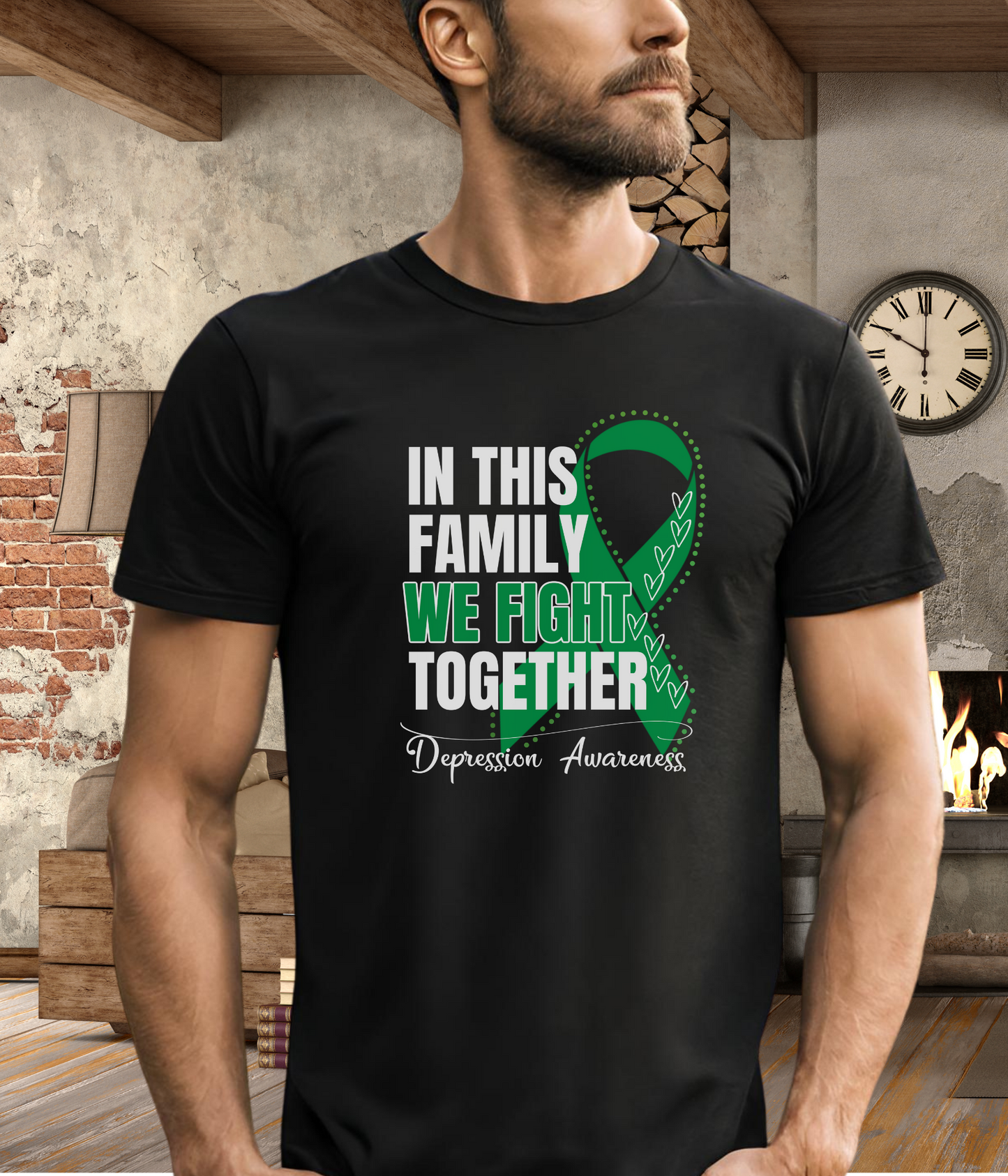 Depression Awareness Shirt- In This Family We Fight Together