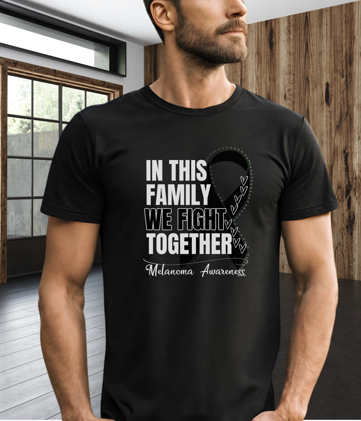 Melanoma Awareness Shirt- In This Family We Fight Together