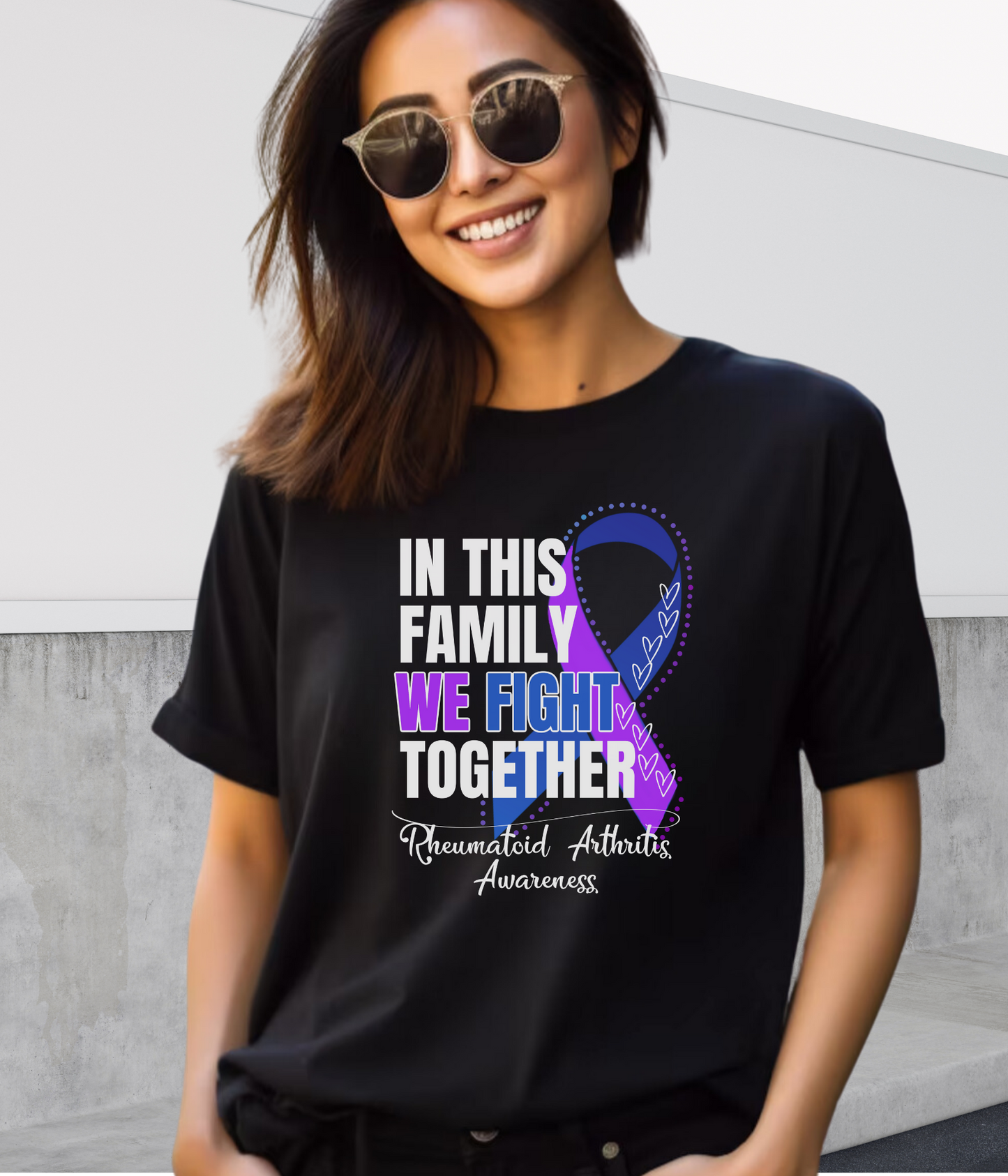 Rheumatoid Arthritis Awareness Shirt- In This Family We Fight Together