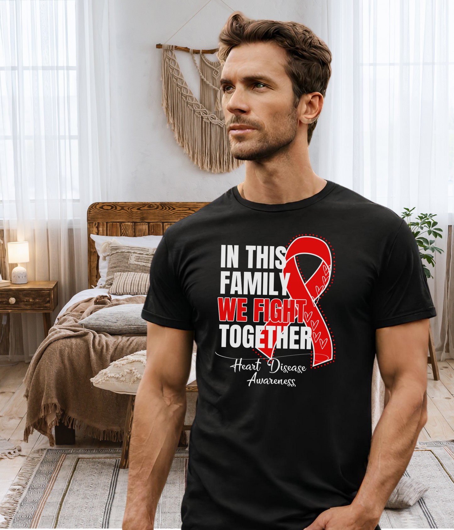 Heart Disease Awareness Shirt- In This Family We Fight Together