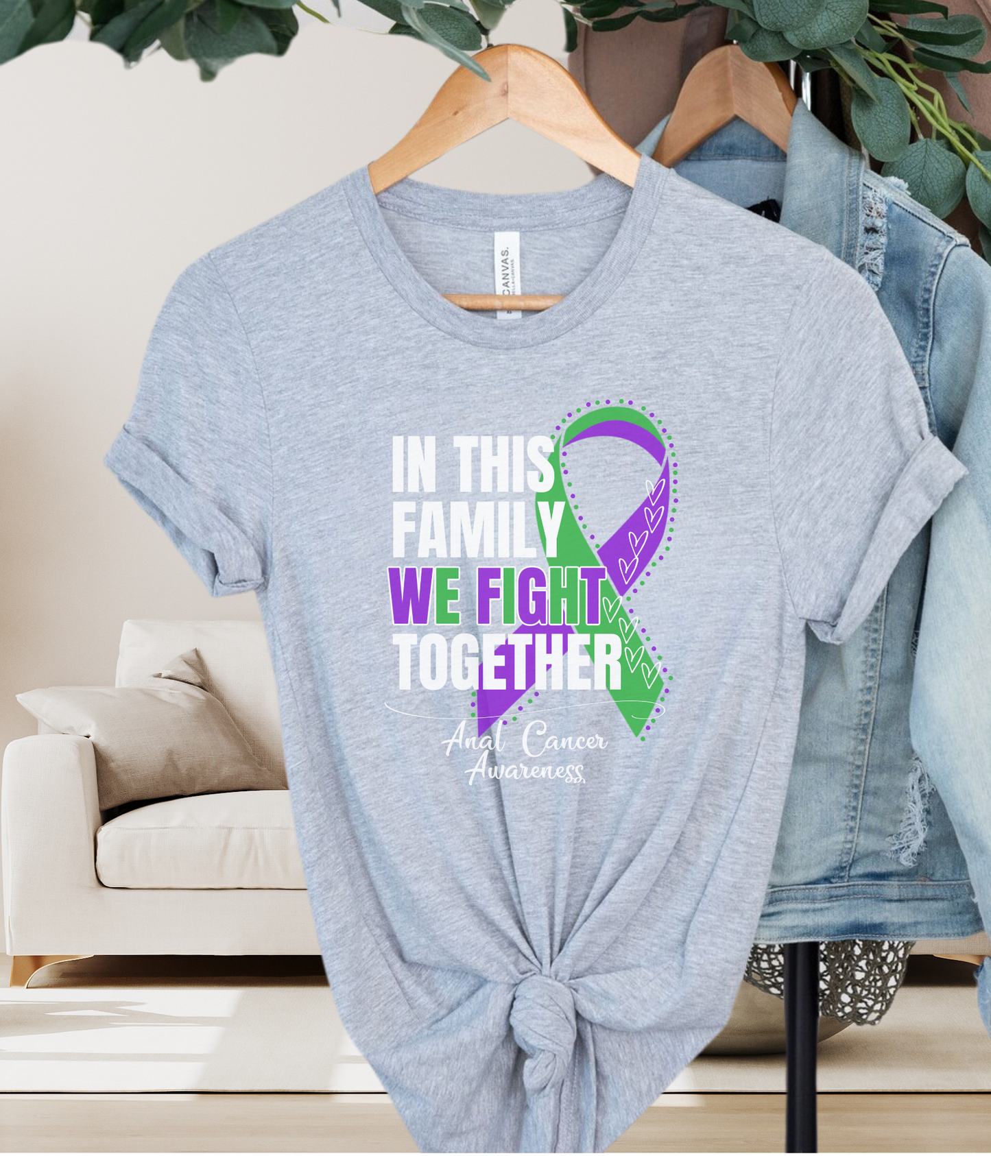 Anal Cancer Awareness Shirt- In This Family We Fight Together