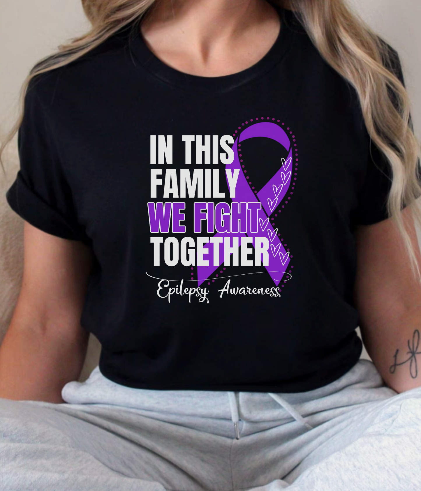 Epilepsy Awareness Shirt- In This Family We Fight Together