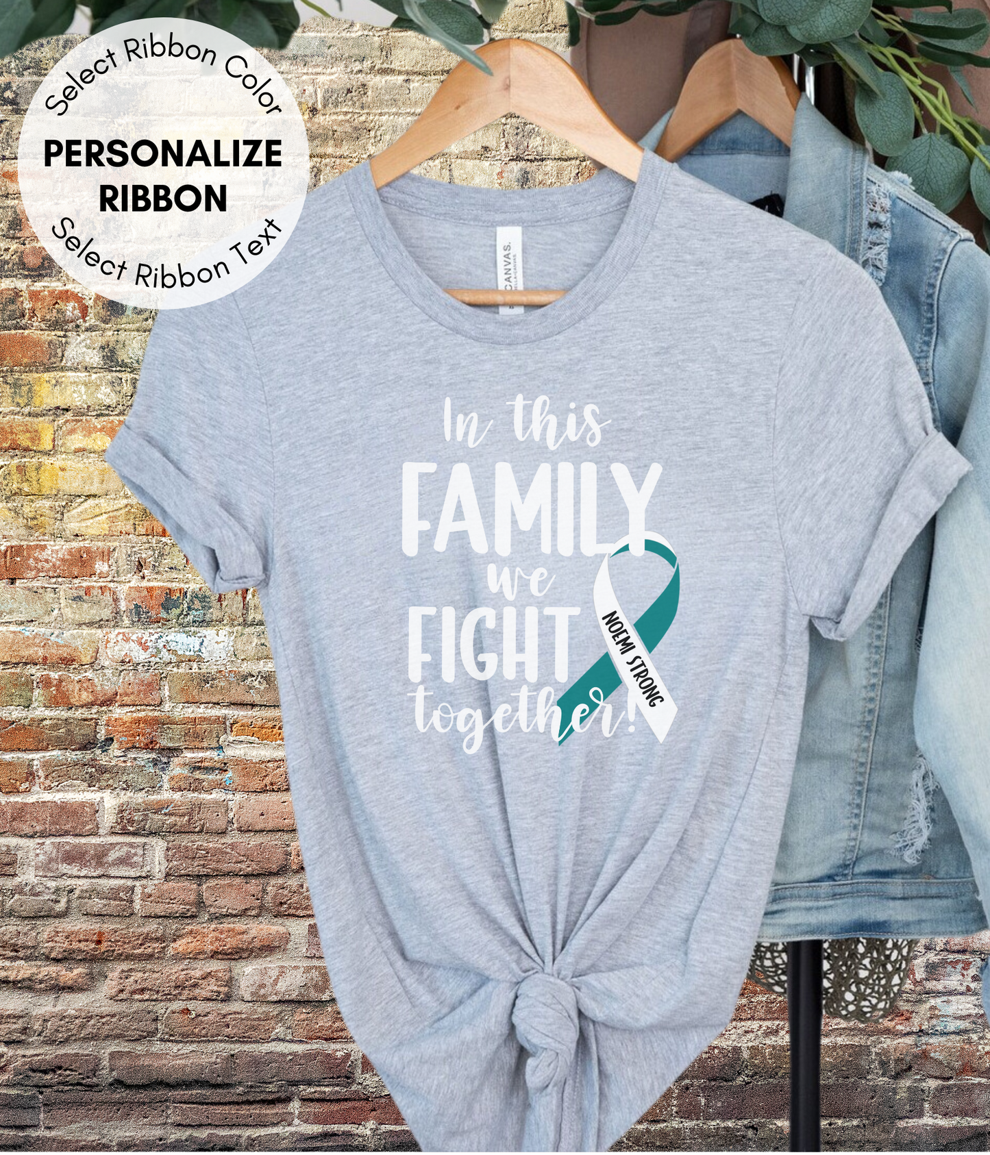 Cervical Cancer Shirt Personalized- In This Family We Fight Together