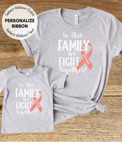 Uterine Cancer Shirt Personalized- In This Family We Fight Together