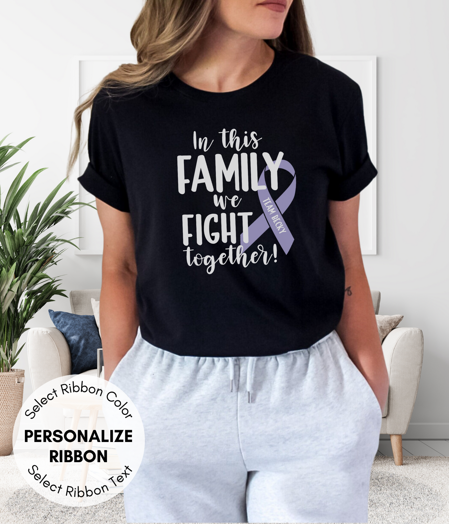 Esophageal Cancer Shirt Personalized- In This Family We Fight Together