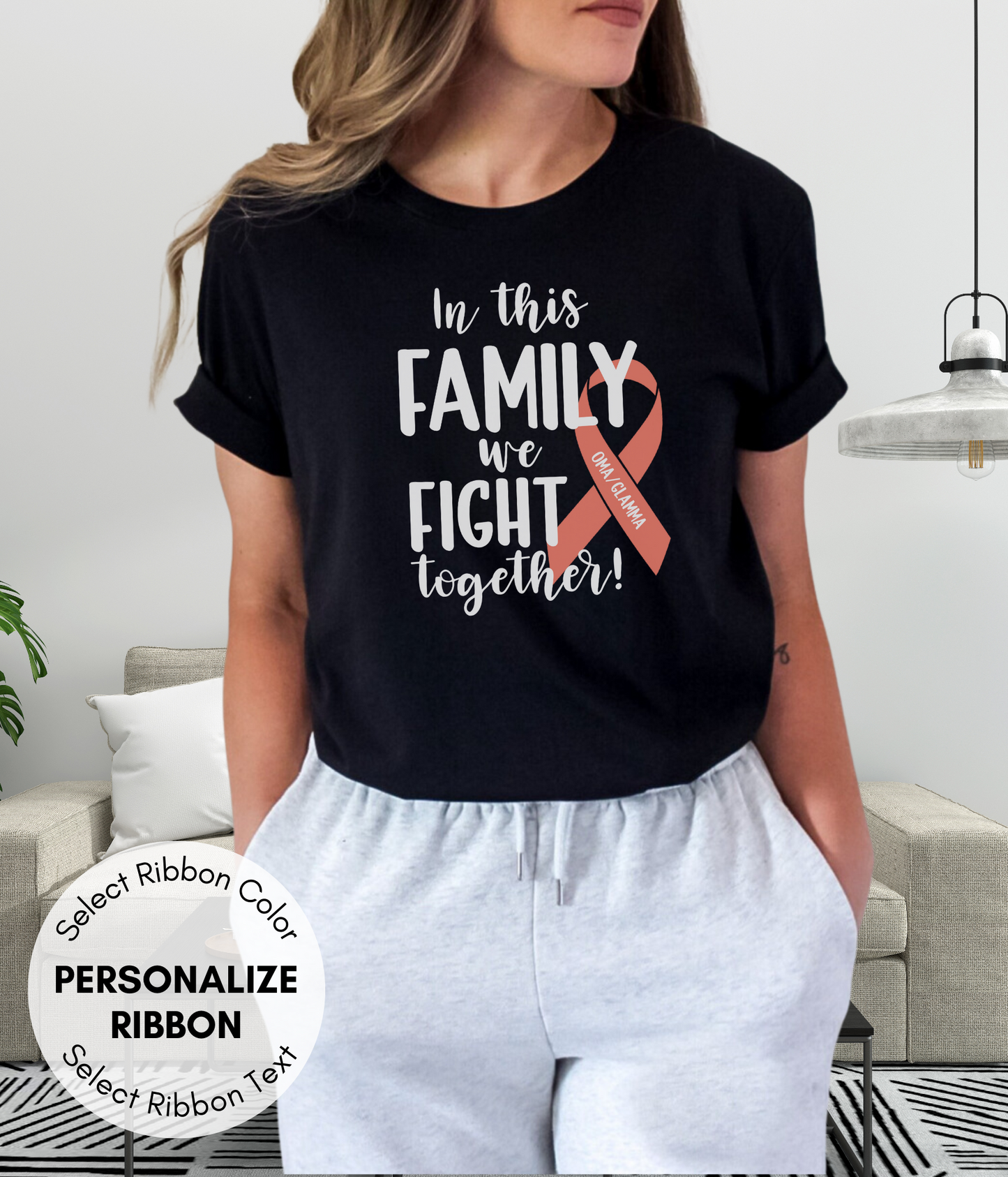 Uterine Cancer Shirt Personalized- In This Family We Fight Together