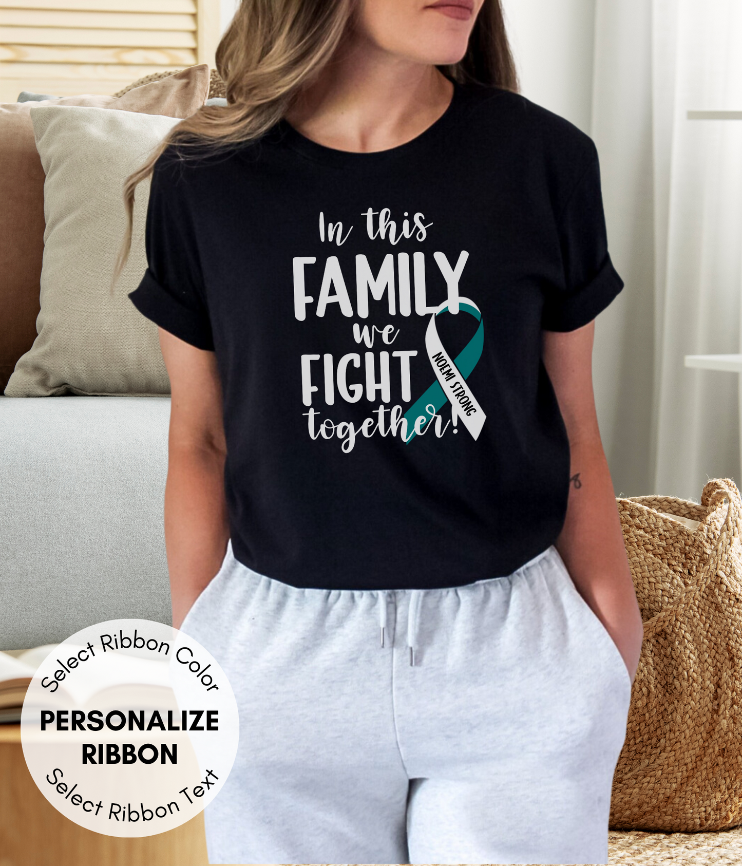 Cervical Cancer Shirt Personalized- In This Family We Fight Together