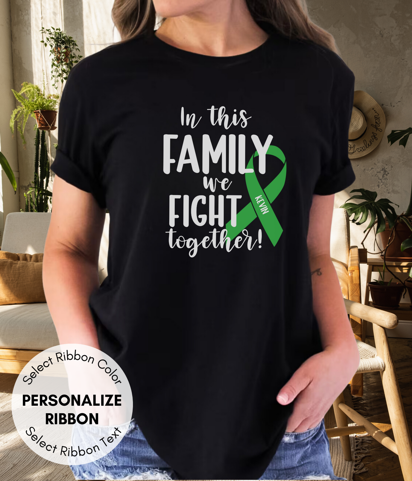 Adrenal Cancer Shirt Personalized- In This Family We Fight Together