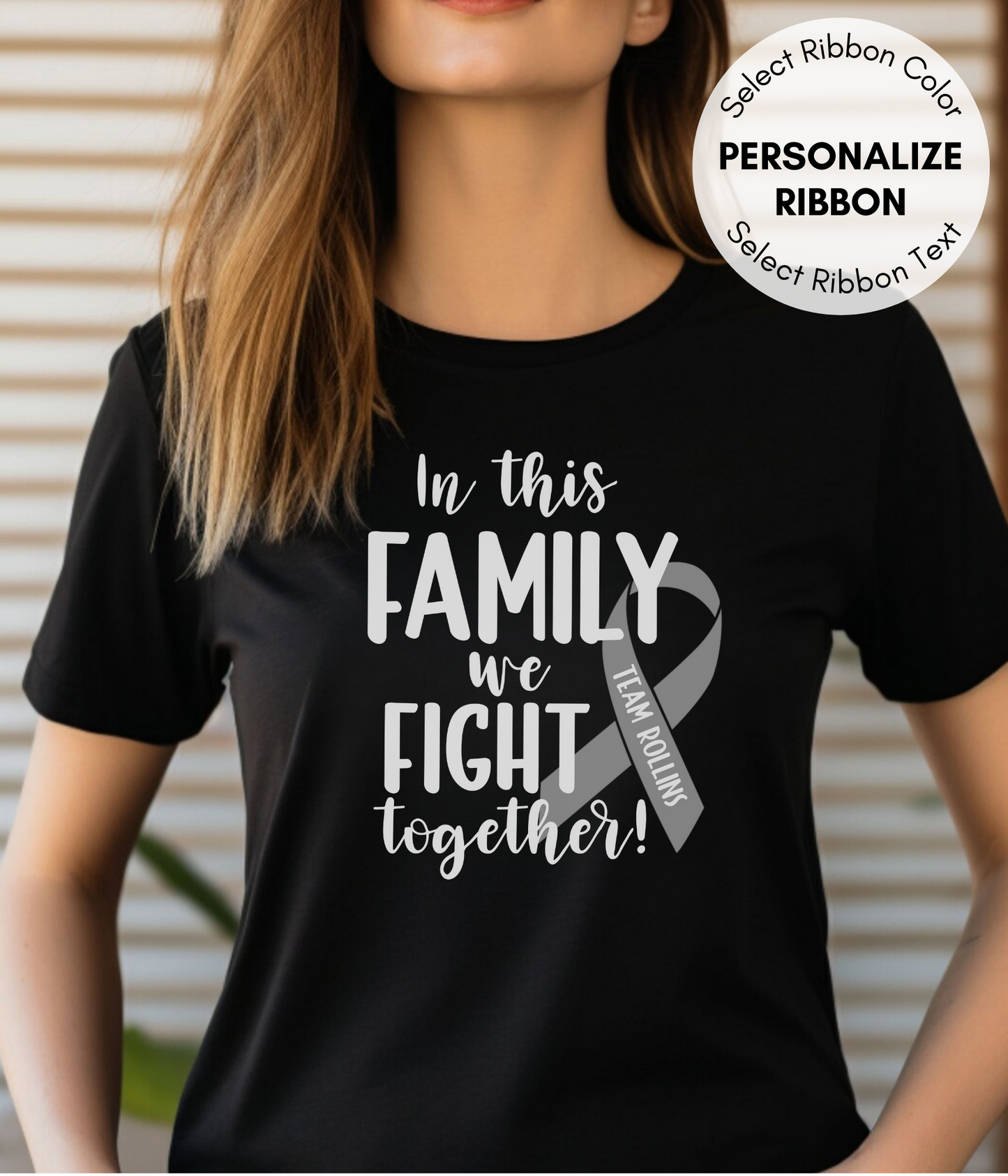 Brain Cancer Shirt Personalized- In This Family We Fight Together