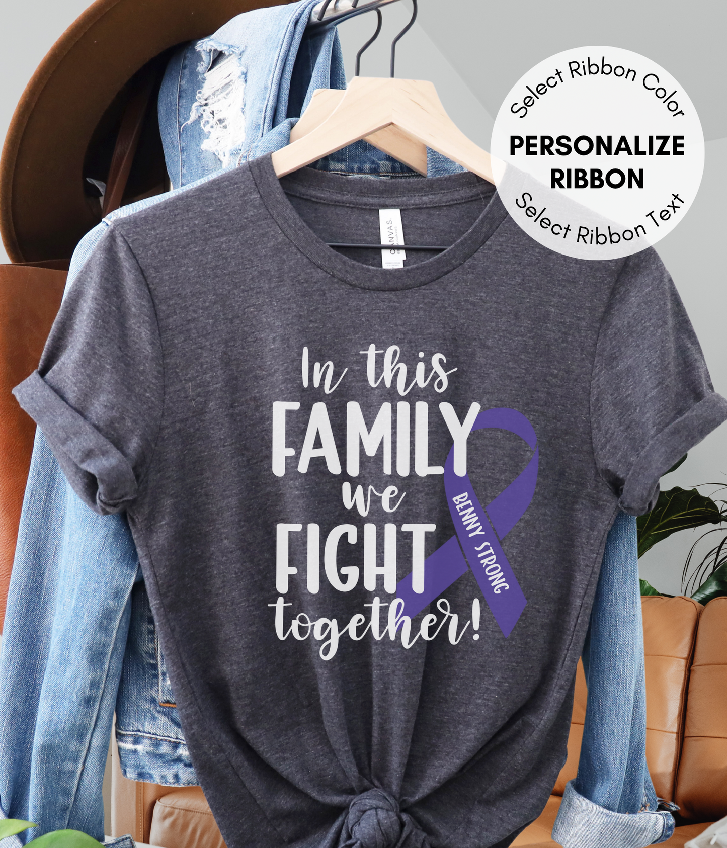 Testicular Cancer Shirt Personalized- In This Family We Fight Together