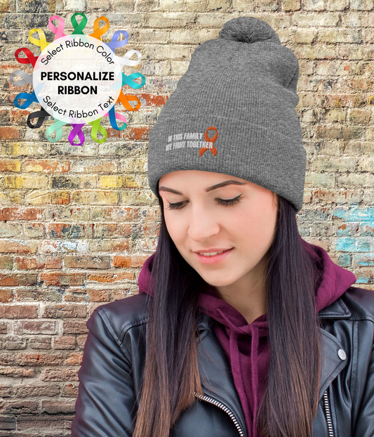 Personalized Awareness Ribbon Winter Hat