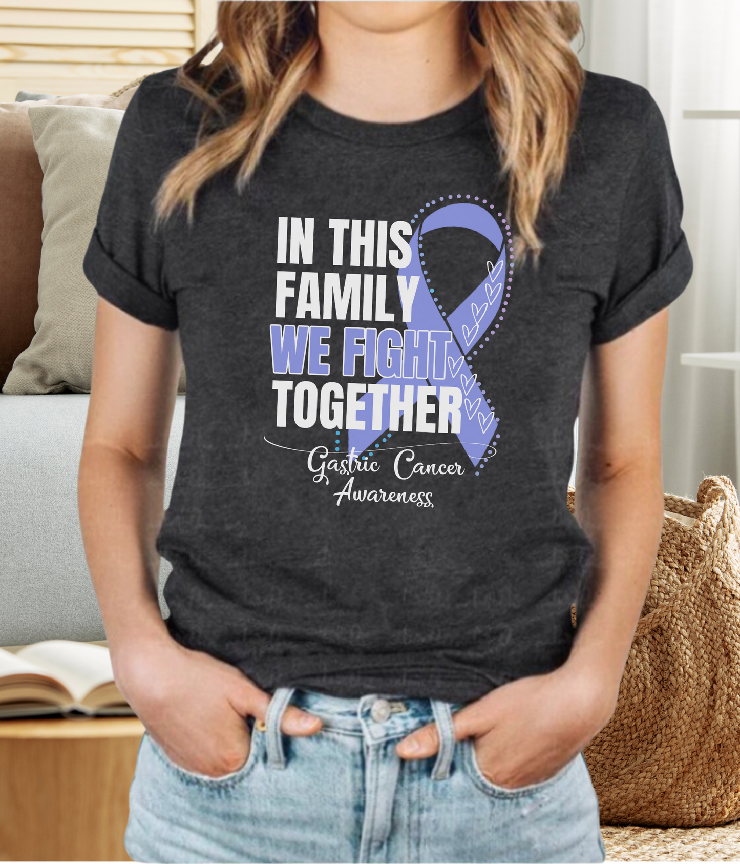 Gastric Cancer Awareness Shirt- In This Family We Fight Together