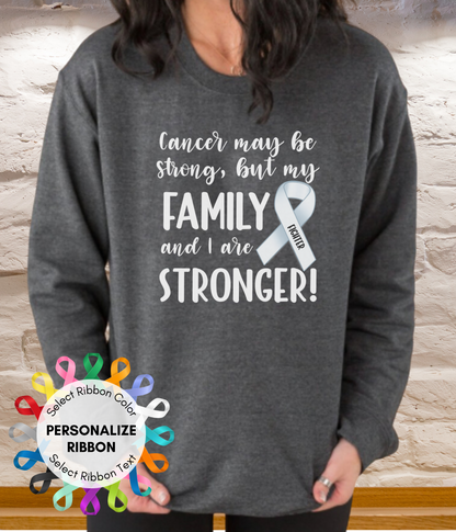 Stronger- Personalized Ribbon Family Shirt